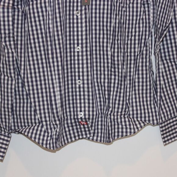 NEW Pennington Bailes Button Down Shirt Navy/ White Men Size Medium - Picture 5 of 13